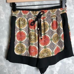 Freeway Loose Fit Grapefruit Slice Cotton Shorts Size Small